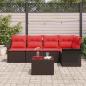 Preview: Gartensofa-set 6 stk. Braun Poly-Rattan