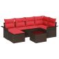 Preview: Gartensofa-set 7 stk. Braun Poly-Rattan