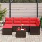 Preview: Gartensofa-set 7 stk. Braun Poly-Rattan