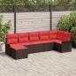 Preview: ARDEBO.de - Gartensofa-set 7 stk. Beige Poly-Rattan