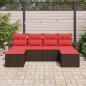 Preview: Gartensofa-set 6 stk. Braun Poly Rattan