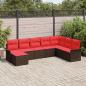 Preview: ARDEBO.de - Gartensofa-set 8 stk. Beige Poly Rattan
