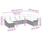 Preview: Gartensofa-set 8 Stk. Schwarz Poly Rattan