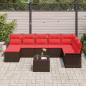 Preview: Gartensofa-set 9 Stk. Braun Poly Rattan