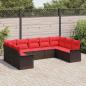 Preview: Gartensofa-set 9 stk. Beige Poly-Rattan