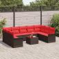 Preview: Gartensofa-set 10 stk. Braun Poly-Rattan