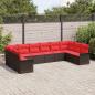 Preview: Gartensofa-set 10 stk. Beige Poly-Rattan