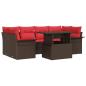 Preview: Gartensofa-set 7 stk. Braun [Synthetisch]: Poly Rattan