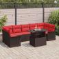 Preview: ARDEBO.de - Gartensofa-set 8 stk. Braun [Synthetisch]: Poly Rattan