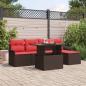 Preview: ARDEBO.de - Gartensofa-set 6 stk. Braun [Synthetisch]: Poly Rattan