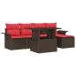 Preview: Gartensofa-set 6 stk. Braun [Synthetisch]: Poly Rattan