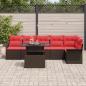 Preview: Gartensofa-set 7 Stk. Braun [Synthetisch]: Poly Rattan