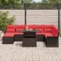 Preview: Gartensofa-set 9 Stk. Braun [Synthetisch]: Poly Rattan