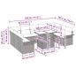 Preview: Gartensofa-set 10 stk. Schwarz Poly Rattan