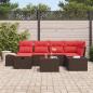 Preview: Gartensofa-set 7 stk. Braun Poly-Rattan