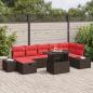 Preview: ARDEBO.de - Gartensofa-set 8 stk. Poly-Rattan
