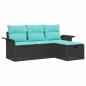 Preview: Gartensofa-set 4 Stk. Poly Rattan