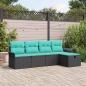 Preview: ARDEBO.de - Gartensofa-set 5 Stk. Poly Rattan