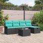 Preview: ARDEBO.de - Gartensofa-set 6 Stk. Poly Rattan