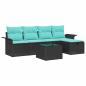 Preview: Gartensofa-set 6 Stk. Poly Rattan