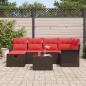 Preview: Gartensofa-set 7 stk. Poly Rattan