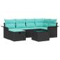 Preview: Gartensofa-set 7 stk. Poly Rattan