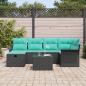 Preview: Gartensofa-set 7 stk. Poly Rattan