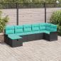 Preview: ARDEBO.de - Gartensofa-set 7 stk. Poly Rattan