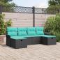 Preview: ARDEBO.de - Gartensofa-set 6 Stk. Poly Rattan