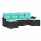 Preview: Gartensofa-set 6 Stk. Poly Rattan