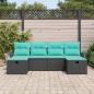 Preview: Gartensofa-set 6 Stk. Poly Rattan