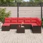 Preview: Gartensofa-set 9 stk. Poly Rattan