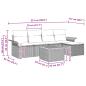 Preview: Gartensofa-set 6 Stk. Schwarz Poly Rattan