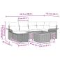 Preview: Gartensofa-set 7 Stk. Schwarz Poly Rattan