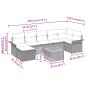 Preview: Gartensofa-set 8 Stk. Schwarz Poly Rattan