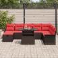 Preview: Gartensofa-set 9 Stk. Braun Poly-Rattan