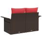 Preview: Garten-Sofa mit Kissen 141 x 62 x 69 cm Poly-Rattan