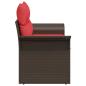 Preview: Garten-Sofa mit Kissen 141 x 62 x 69 cm Poly-Rattan