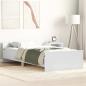 Preview: ARDEBO.de - Bettgestell Wei? 100x200 cm Holzwerkstoff