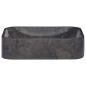 Preview: Waschbecken Schwarz 40x40x10 cm Marmor
