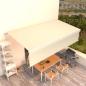 Preview: ARDEBO.de - Markise Manuell Einziehbar mit Rollo 6x3 m Creme