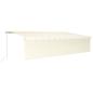 Preview: Markise Manuell Einziehbar mit Rollo 6x3 m Creme