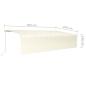 Preview: Markise Manuell Einziehbar mit Rollo 6x3 m Creme