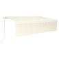 Preview: Markise Automatisch Einziehbar mit Volant 6x3 m Creme