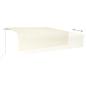 Preview: Markise Automatisch Einziehbar mit Volant 6x3 m Creme