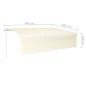 Preview: Markise Automatisch Einziehbar mit Volant 6x3 m Creme