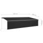 Preview: Markise Manuell Einziehbar mit Rollo 6x3 m Anthrazit
