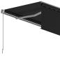 Preview: Markise Automatisch Einziehbar mit Volant 6x3 m Anthrazit