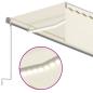 Preview: Markise Automatisch mit Rollo LED Windsensor 6x3 m Creme