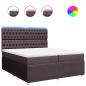 Preview: Boxspringbett mit Matratze Dunkelbraun 200x200 cm Stoff